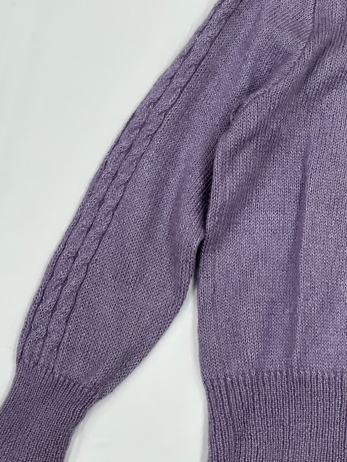 Ramuz 퍼플 연보라 꽈베기 가디건 러블리 히메갸루 교복 그런지 히피  상품이미지7