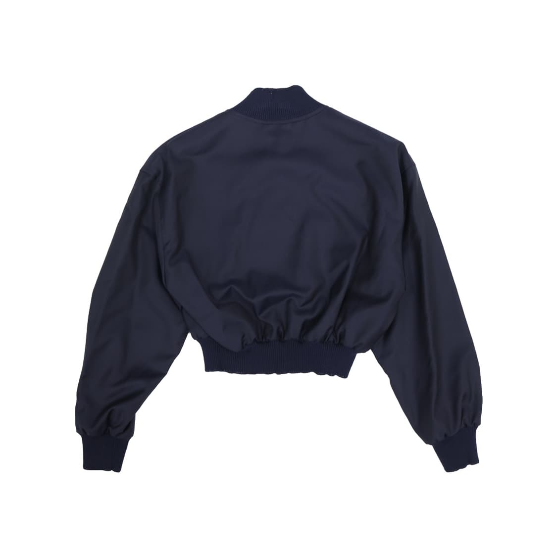 미우미우 ML936 크롭 바타비아 봄버 바시티 자켓 울 네이비 상품이미지2