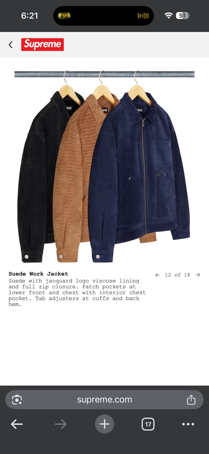 스웨이드 워크 자켓 S 상품이미지1