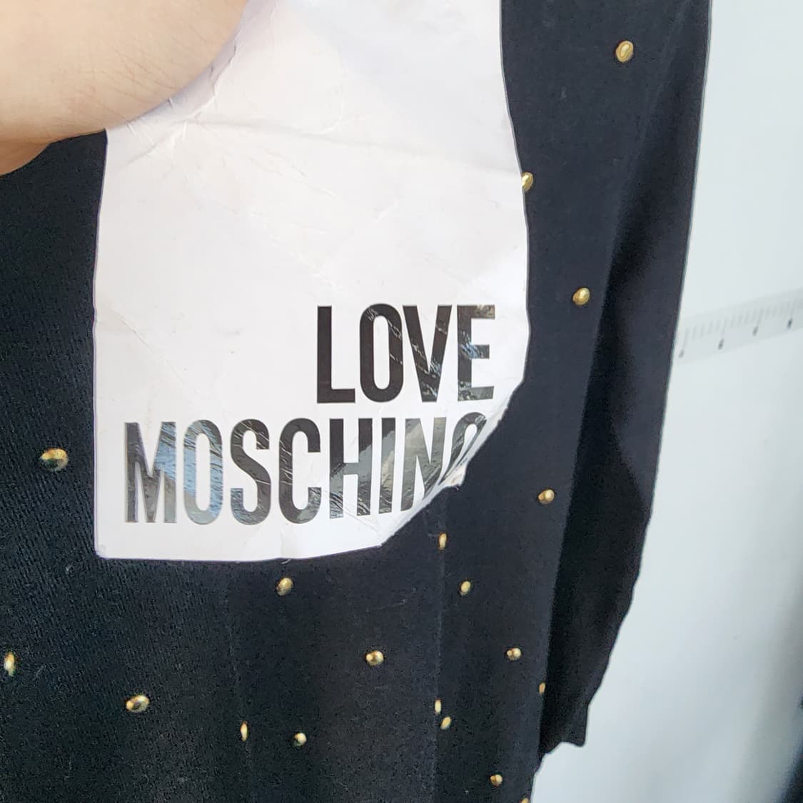 모스키노 블랙 금장 장식 니트 원피스 상품이미지6