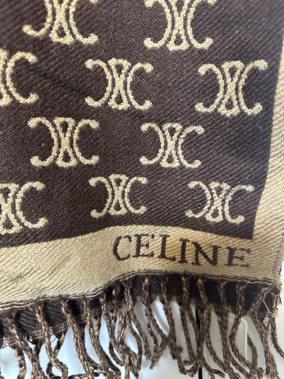 셀린느 트리오페 캐시미어브라운 숄&머플러 남여공용 상품이미지2