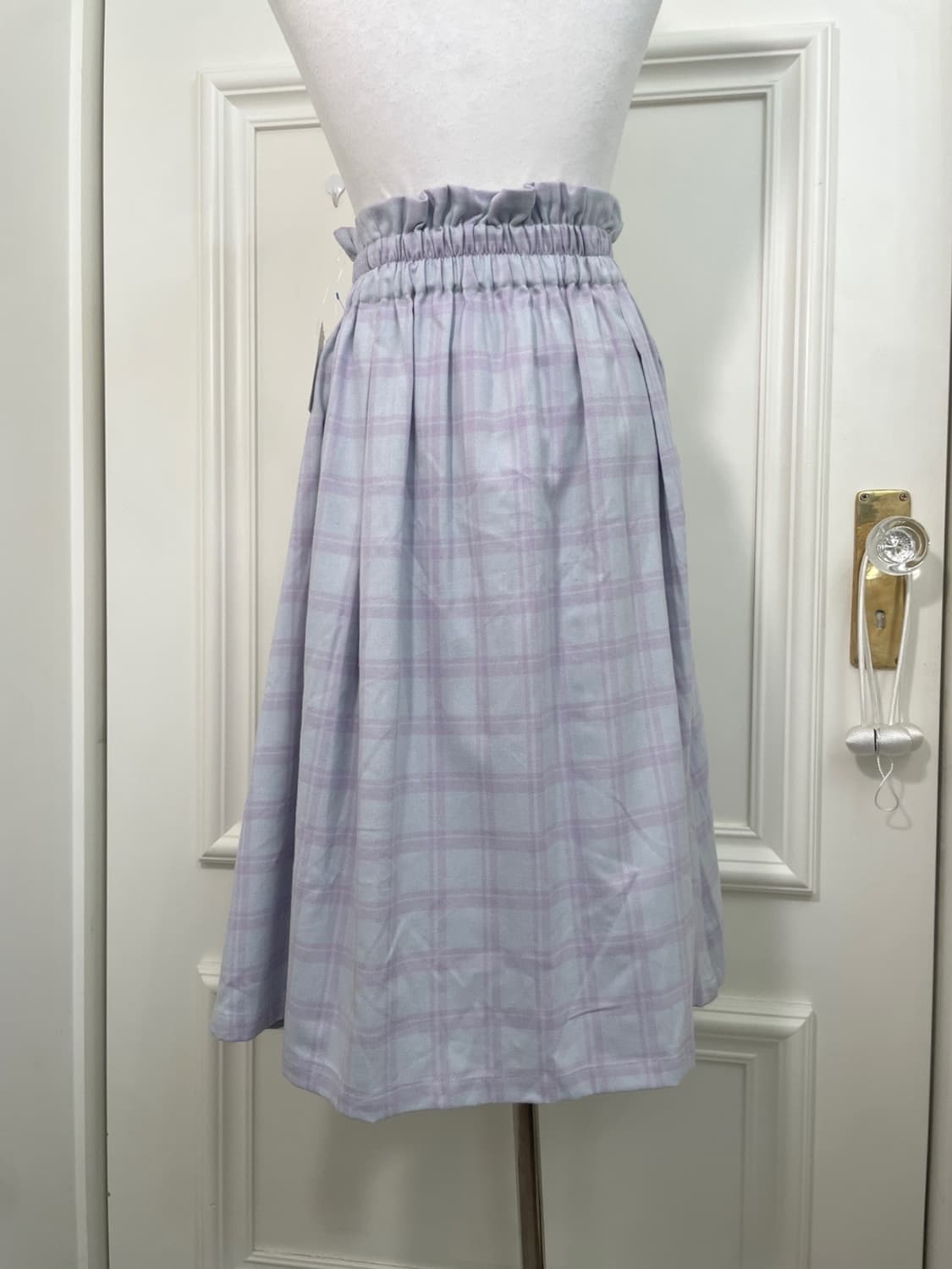 EARTH lavender check button point pleats 상품이미지4