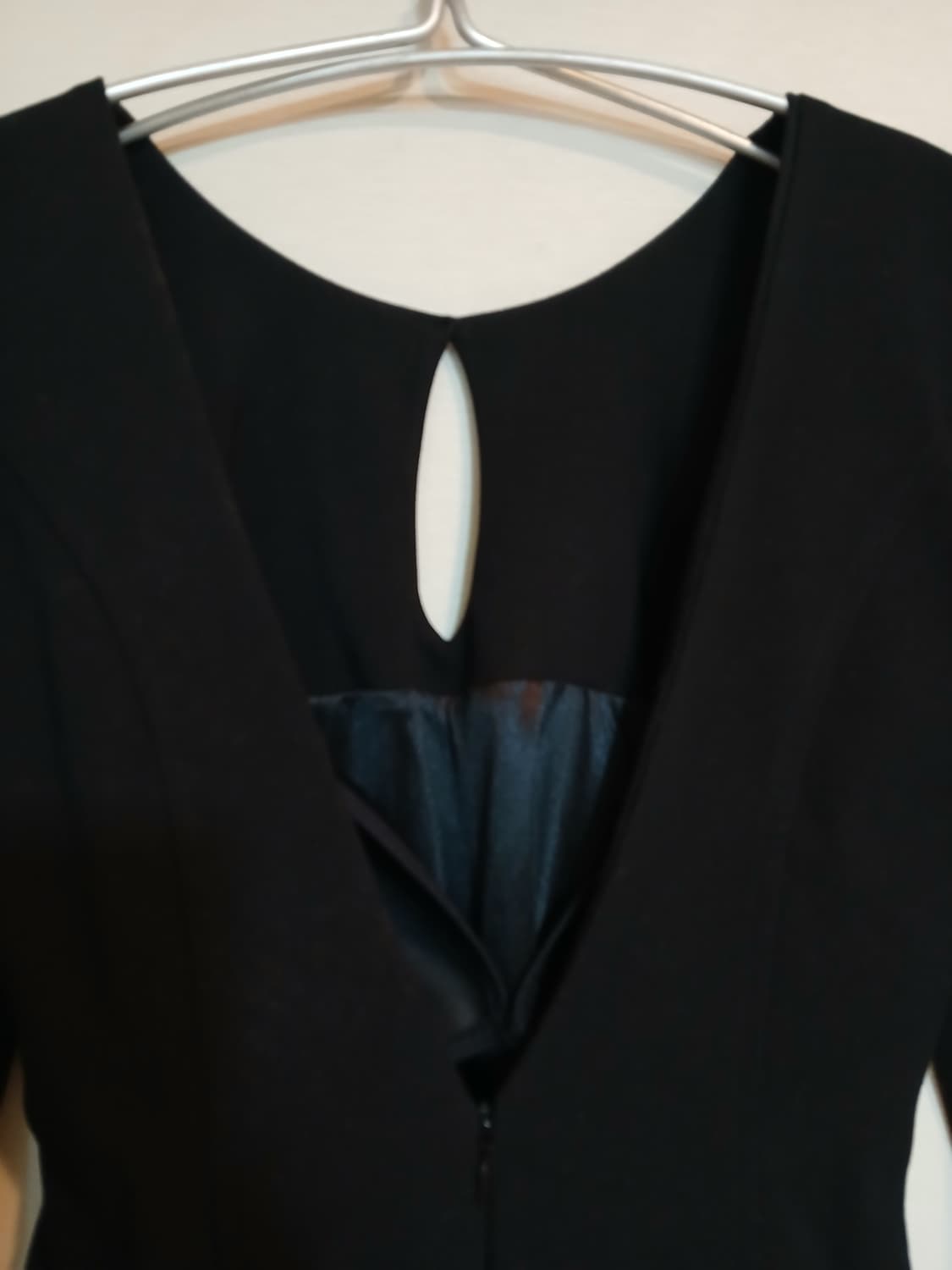 블랙 고급 롱 슬리브 셔링 드레스 섹시 원피스 홀복 키홀 백리스 파티 상품이미지3