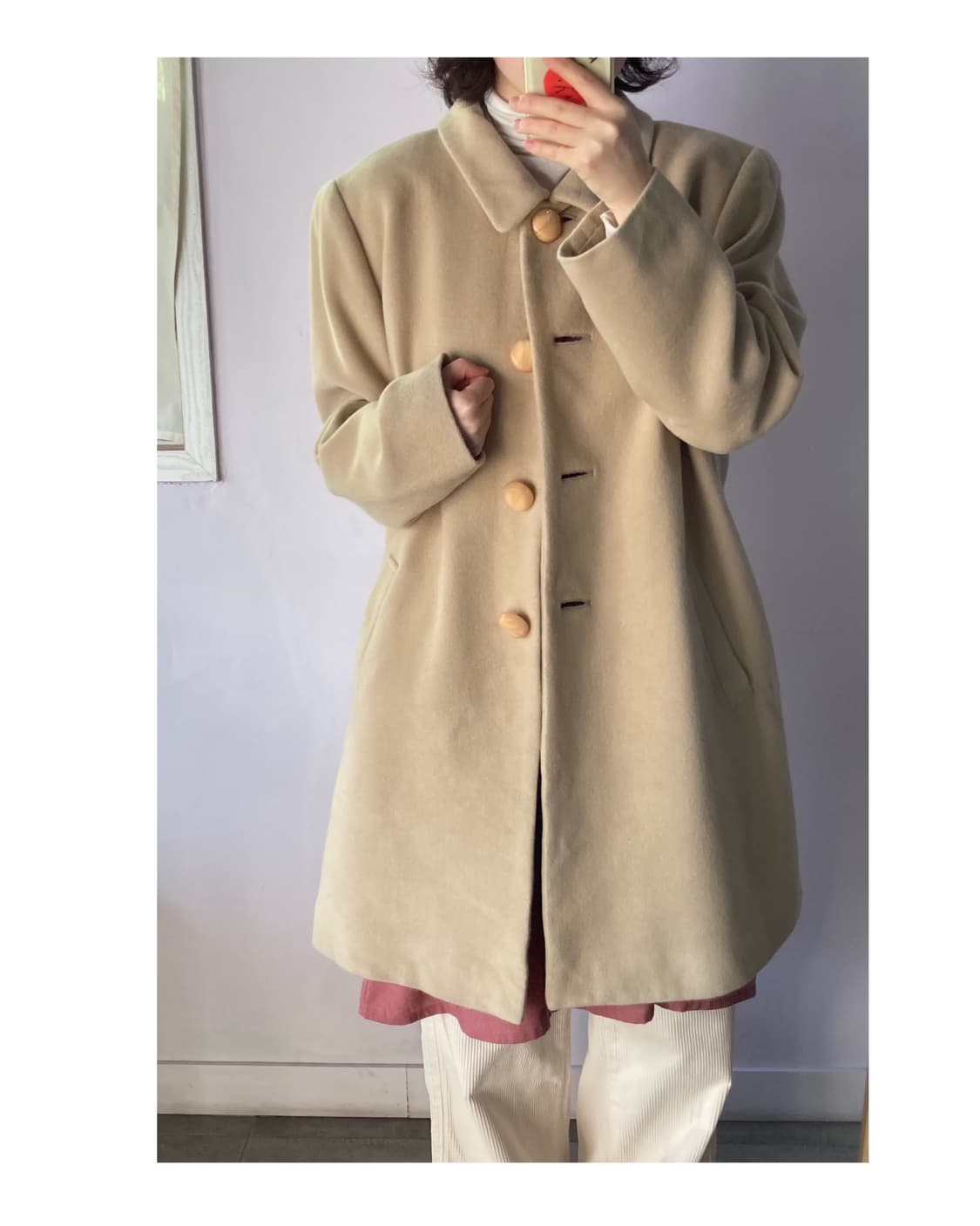 일본빈티지) 앙고라100 울 코트 / made in Japan 상품이미지1