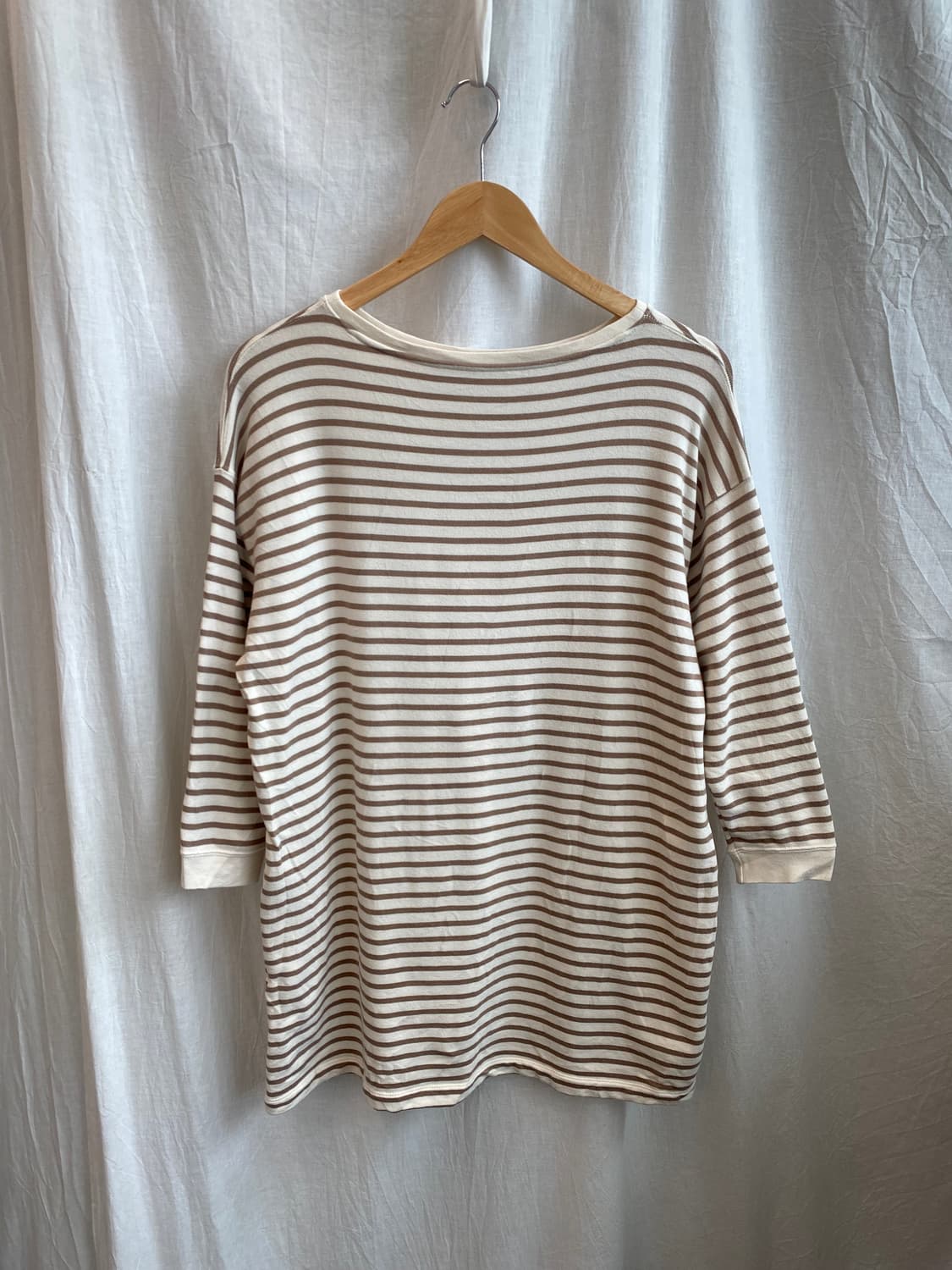 UNIQLO 스트라이프 7부 롱탑(L) 상품이미지2