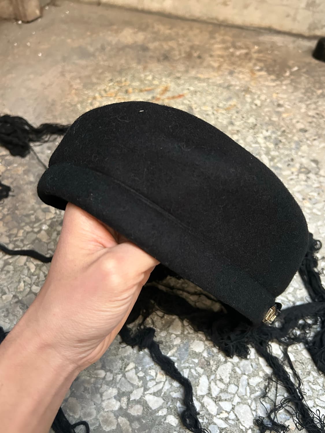 2000s Japanese black chain hat 상품이미지3