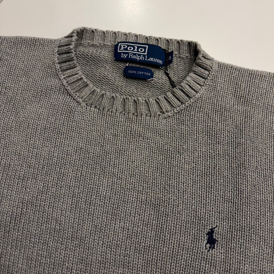 [95] 폴로 랄프로렌 코튼 니트 스웨터 그레이 C2 상품이미지3