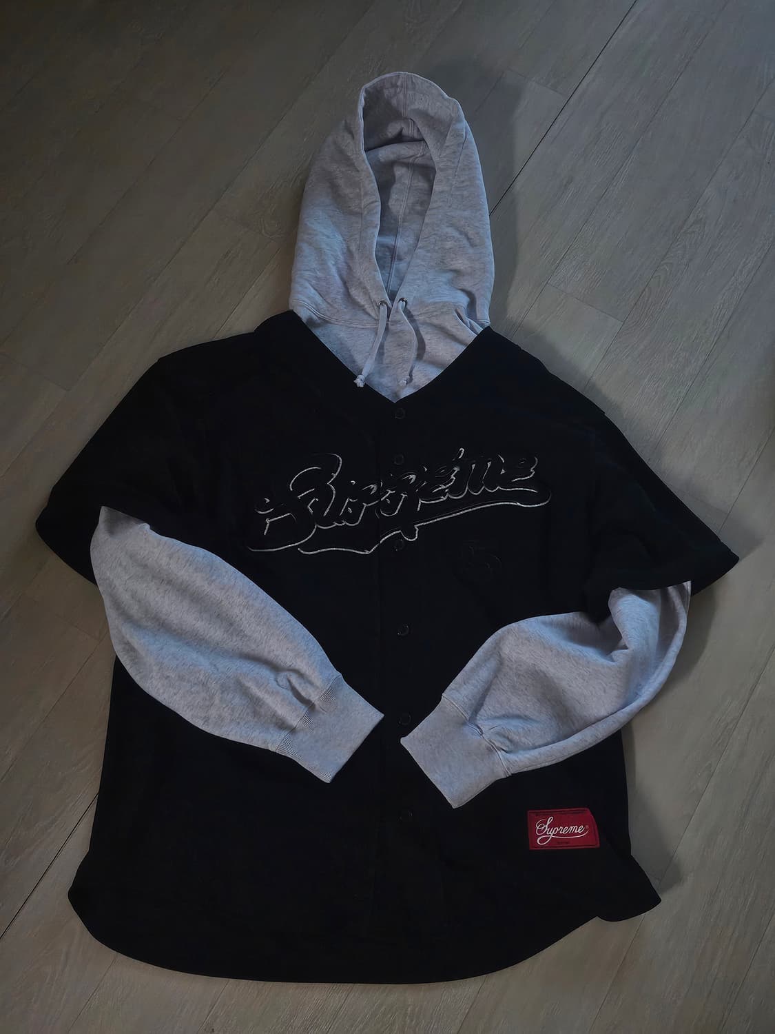 슈프림 베이스볼 져지 후드티 상품이미지2