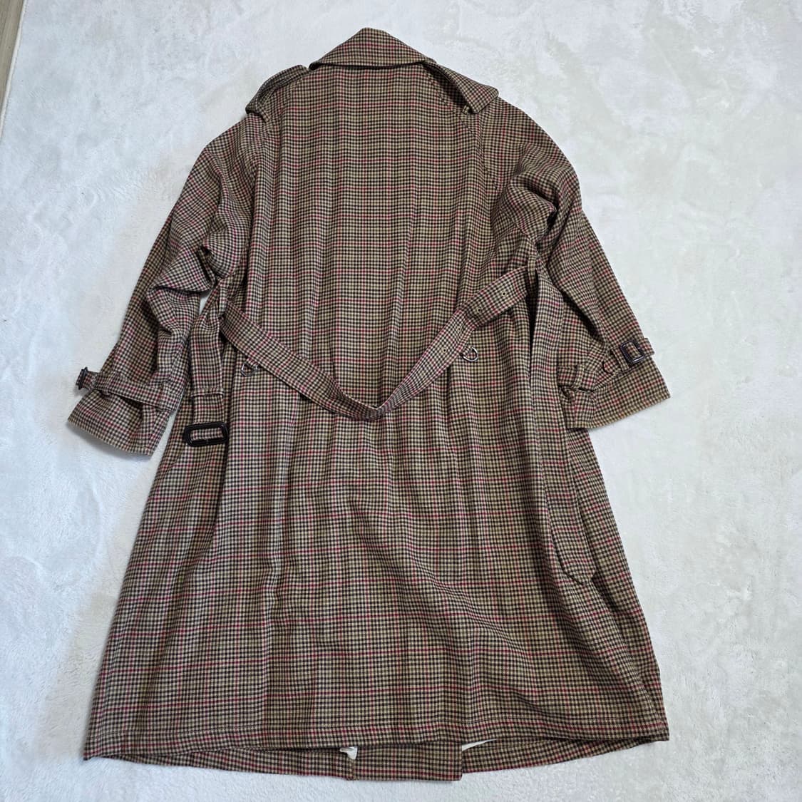 (44)여성 톰보이 빈티지 클래식 체크 트렌치코트  상품이미지3