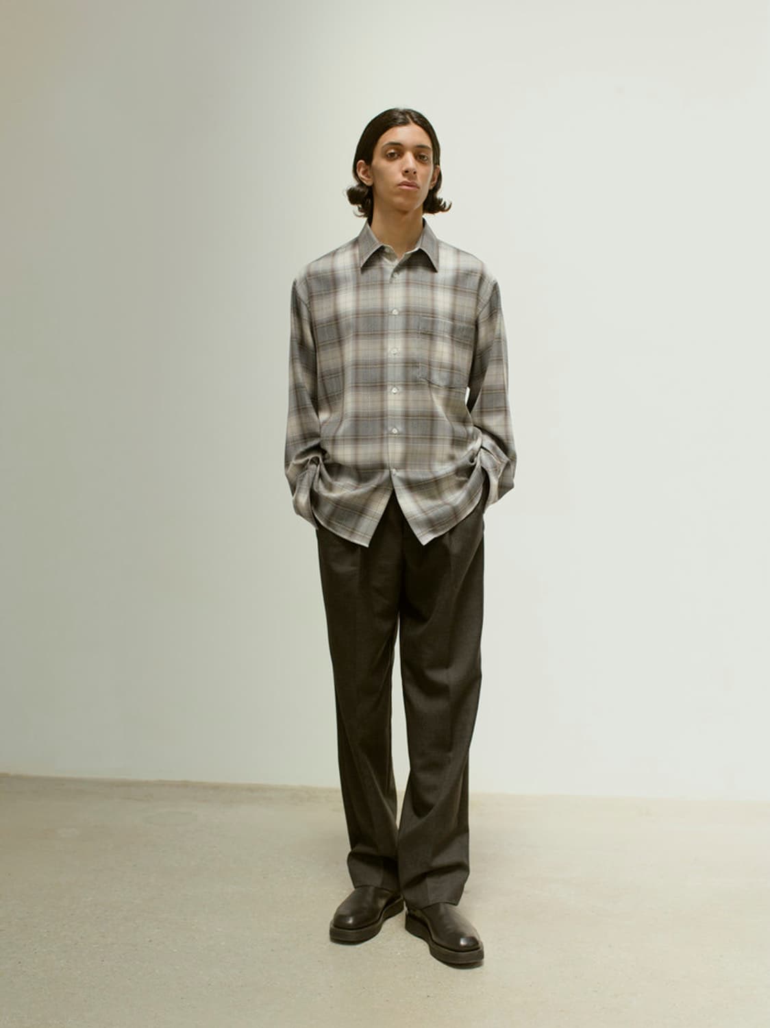 오라리 AURALEE 22AW 울 체크 셔츠 5사이즈 상품이미지2