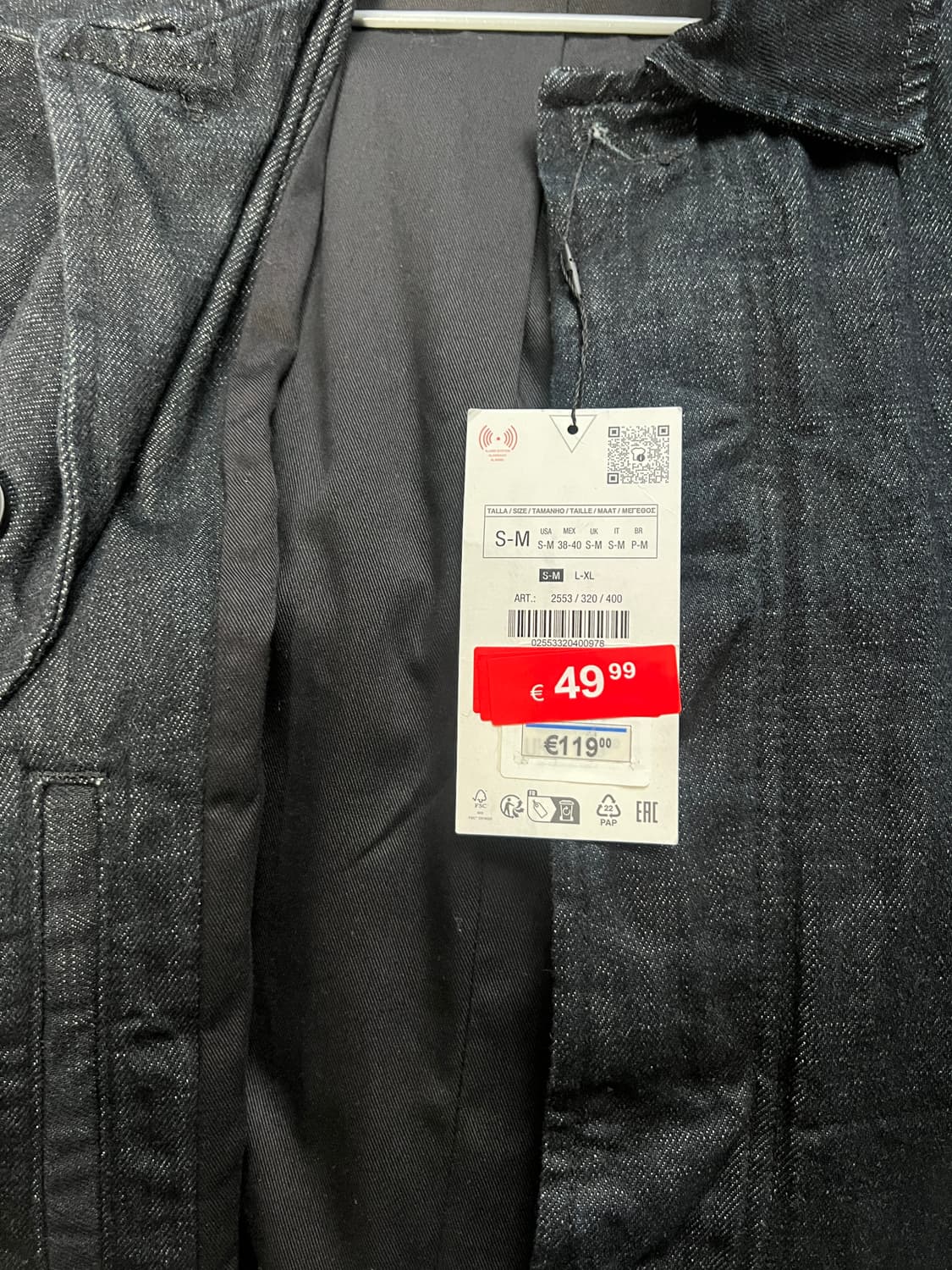 자라 오버사이즈 데님 트렌치코트 S-M 상품이미지2