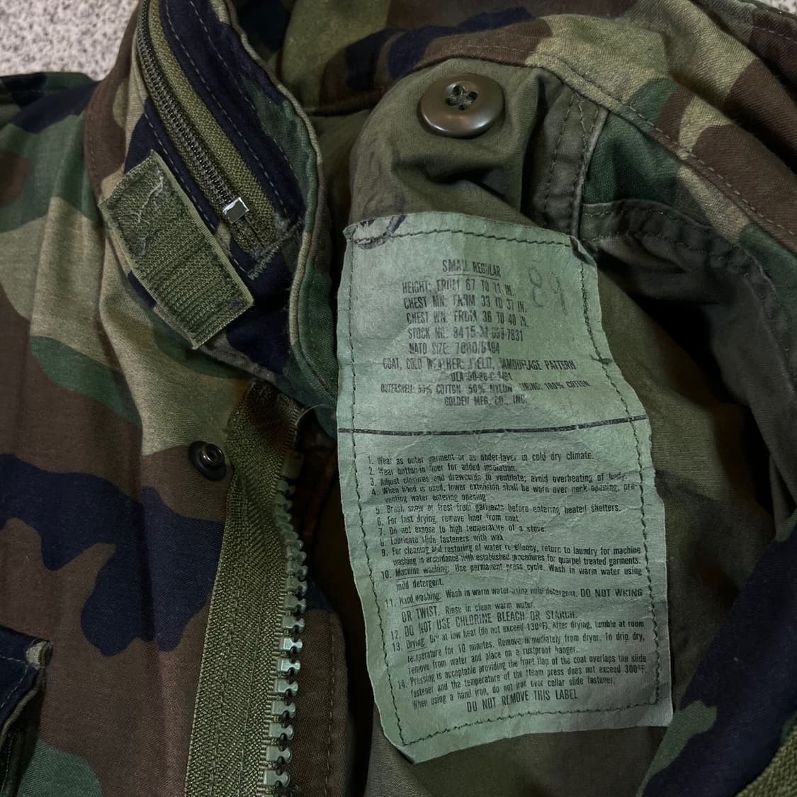 US 80‘s 미군 오리지널 밀리터리 자켓 상품이미지3
