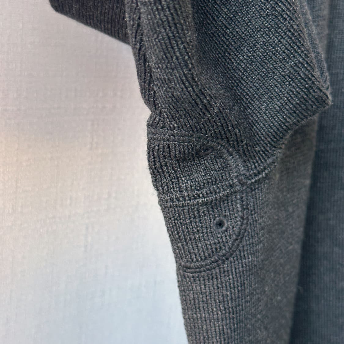 폴로 랄프로렌 투웨이 집업 메리노 울 니트 가디건 차콜 그레이 M 상품이미지8