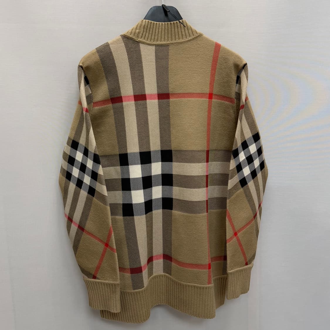버버리 체크 울 블렌드 가디건 (95)  상품이미지6