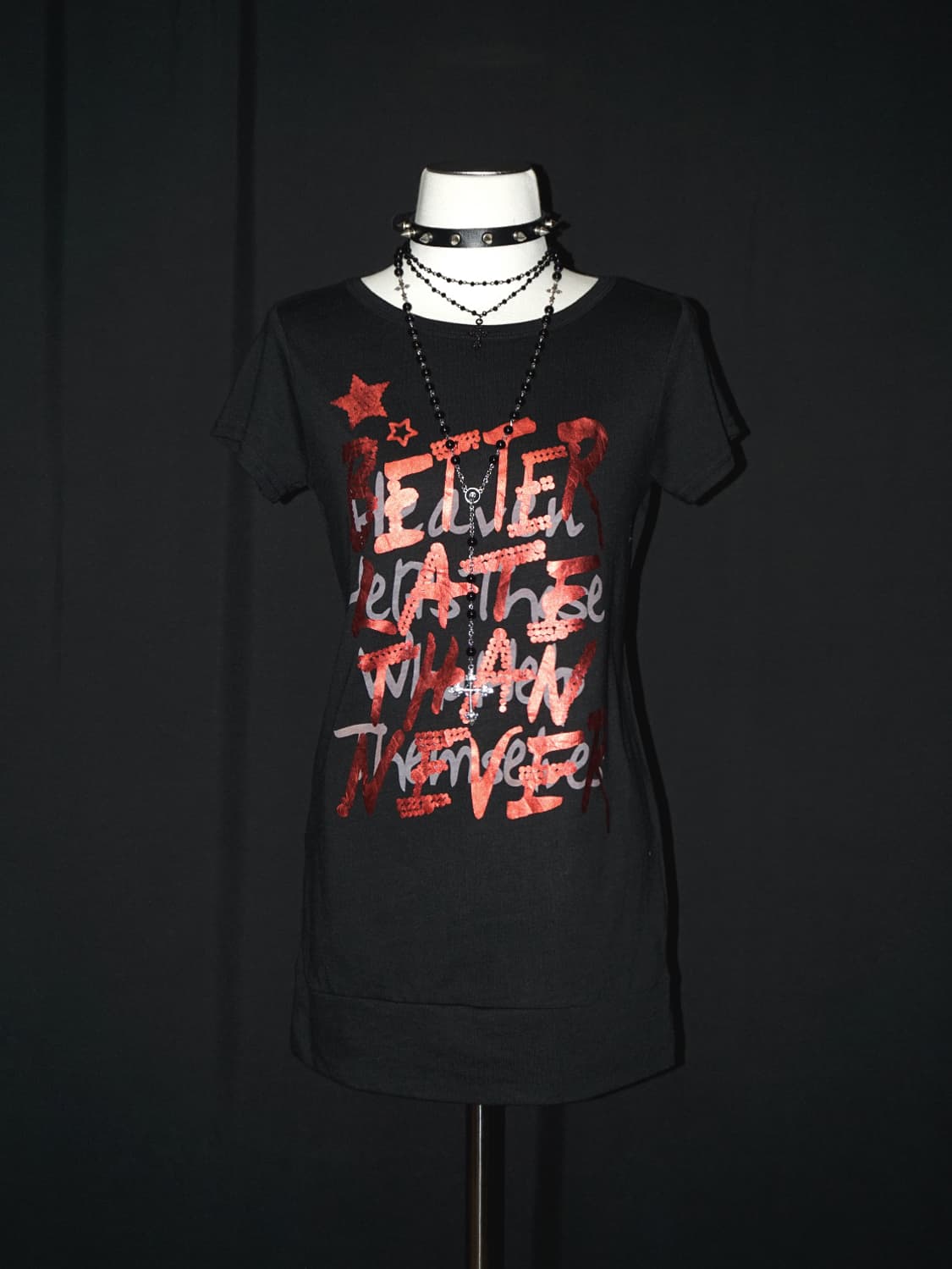 (cherry pop) y2k punk lettering t  상품이미지1