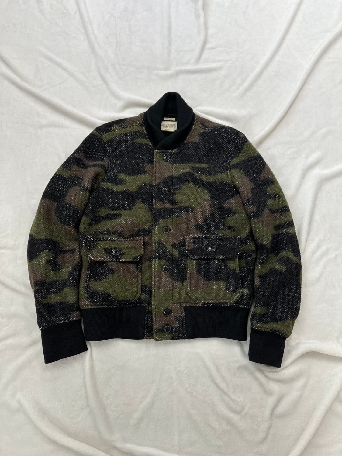 (L)폴로 데님앤서플라이 우드랜드 카모 울 봄버 자켓  상품이미지1