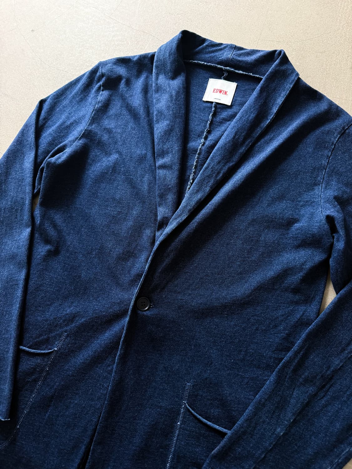 Edwin 1 Button Cotton Cardigan 상품이미지2