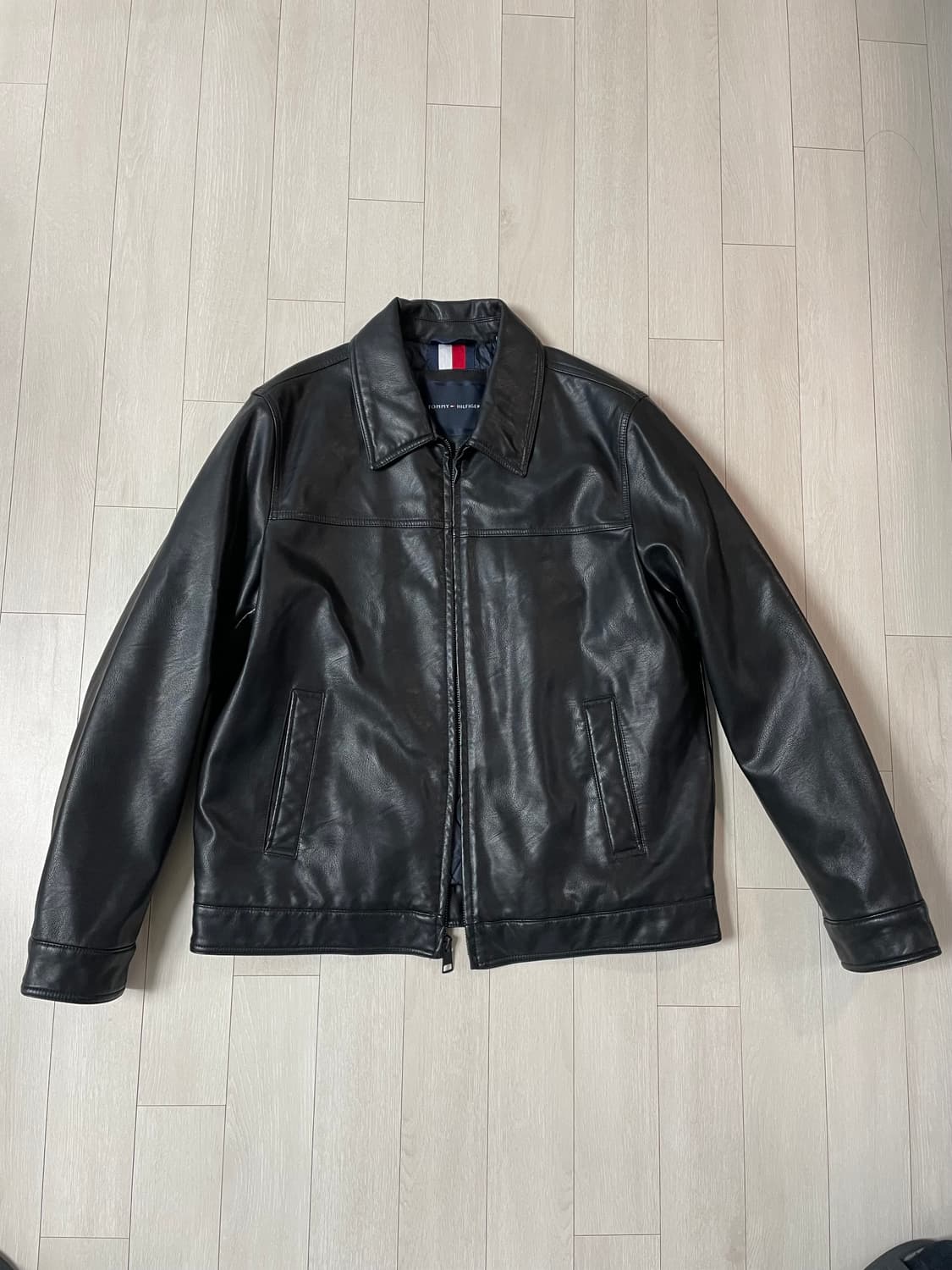 타미힐피거 싱글 레더 자켓 L 상품이미지1