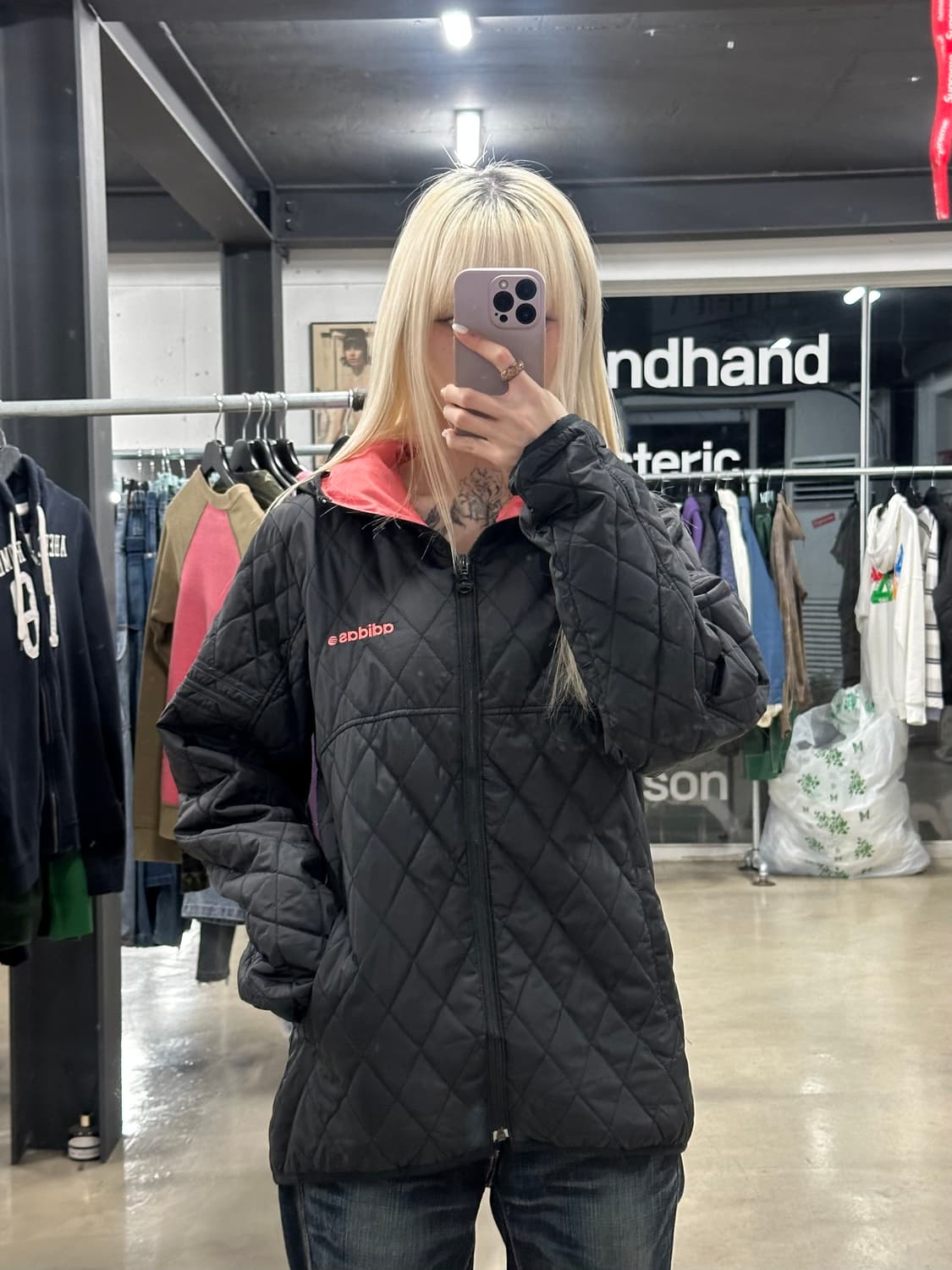 아디다스 퀄팅 누빔 집업 상품이미지3