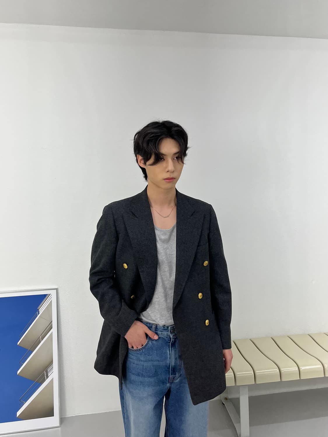 폴로 금장 더블 브레스트 블레이저 상품이미지10