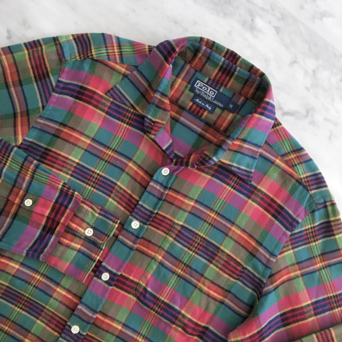 ITALY 폴로 멀티 체크 셔츠 / 남성 105 사이즈 상품이미지2