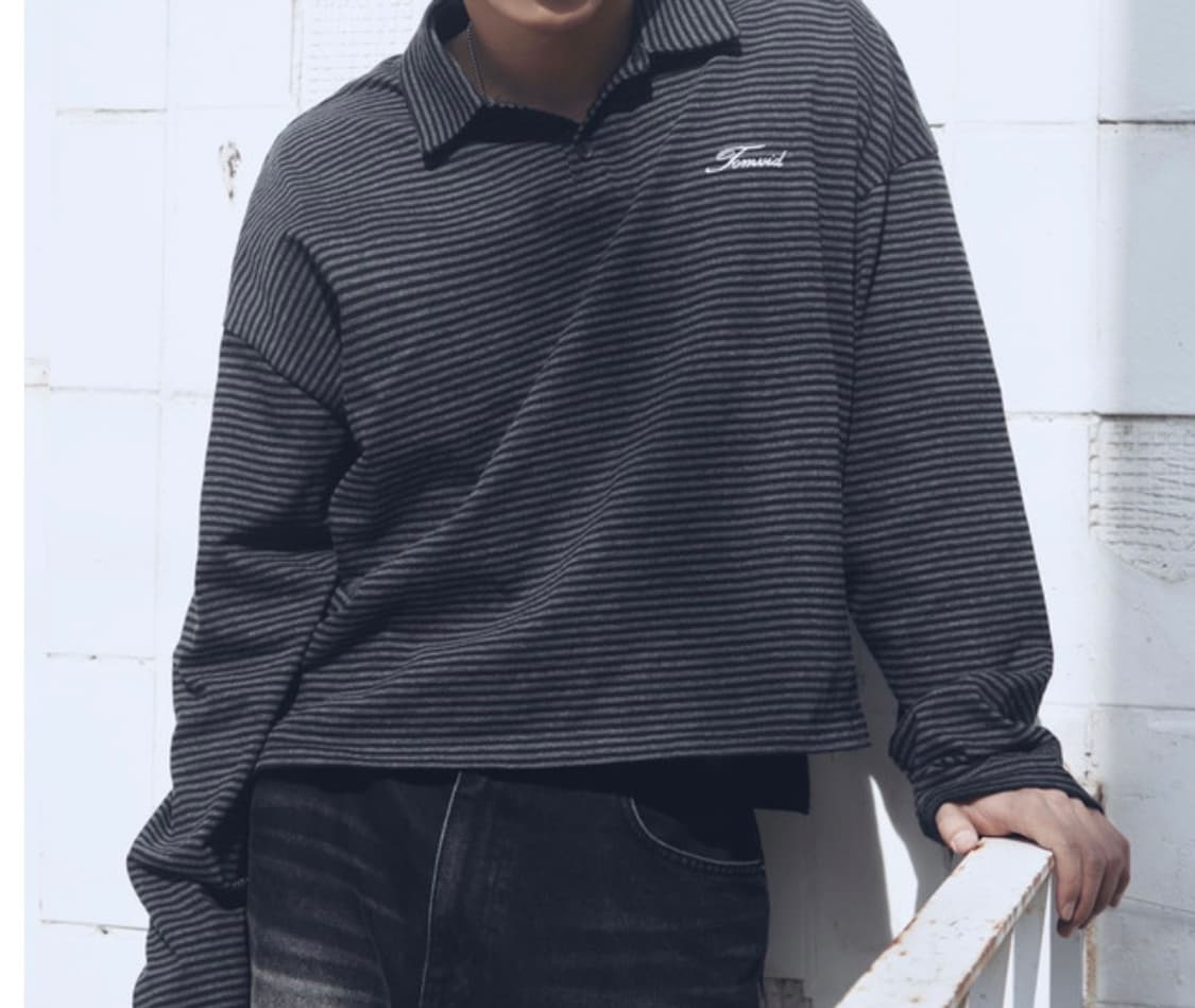 톰비드 스트라이프 크롭 티셔츠 상품이미지1