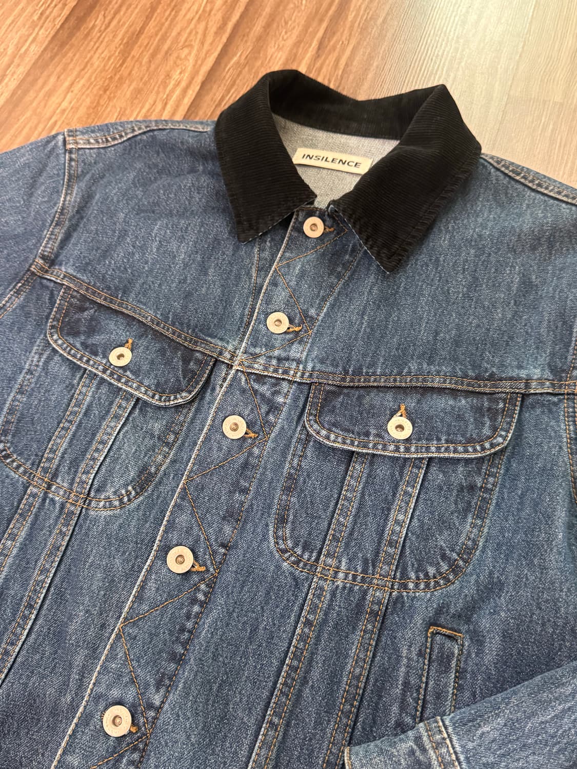 Insilence denim work crop jacket 상품이미지1