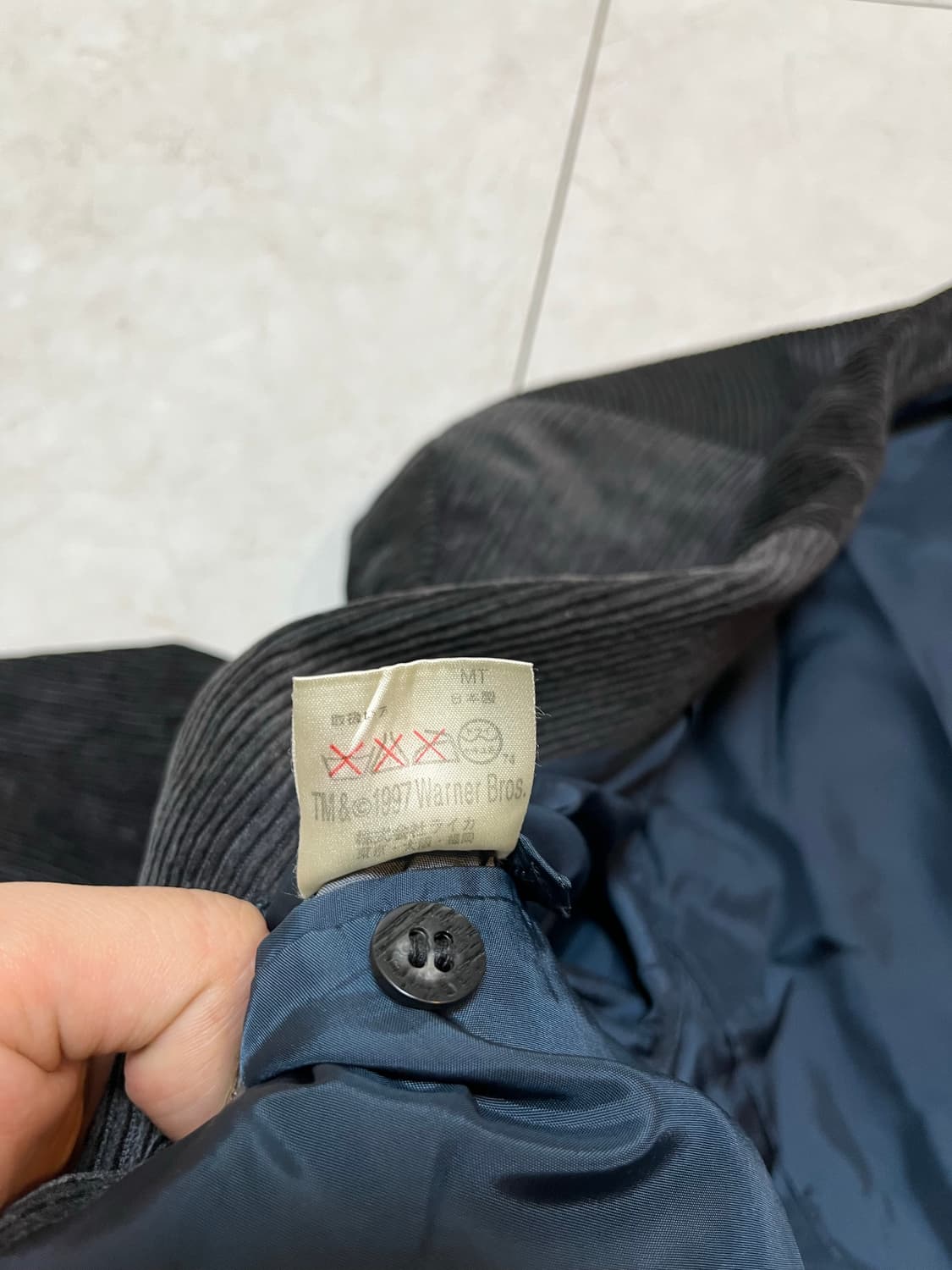 90s 오피셜 라이센스 greenclubs 루니 툰즈 코듀로이 블레이저 상품이미지5