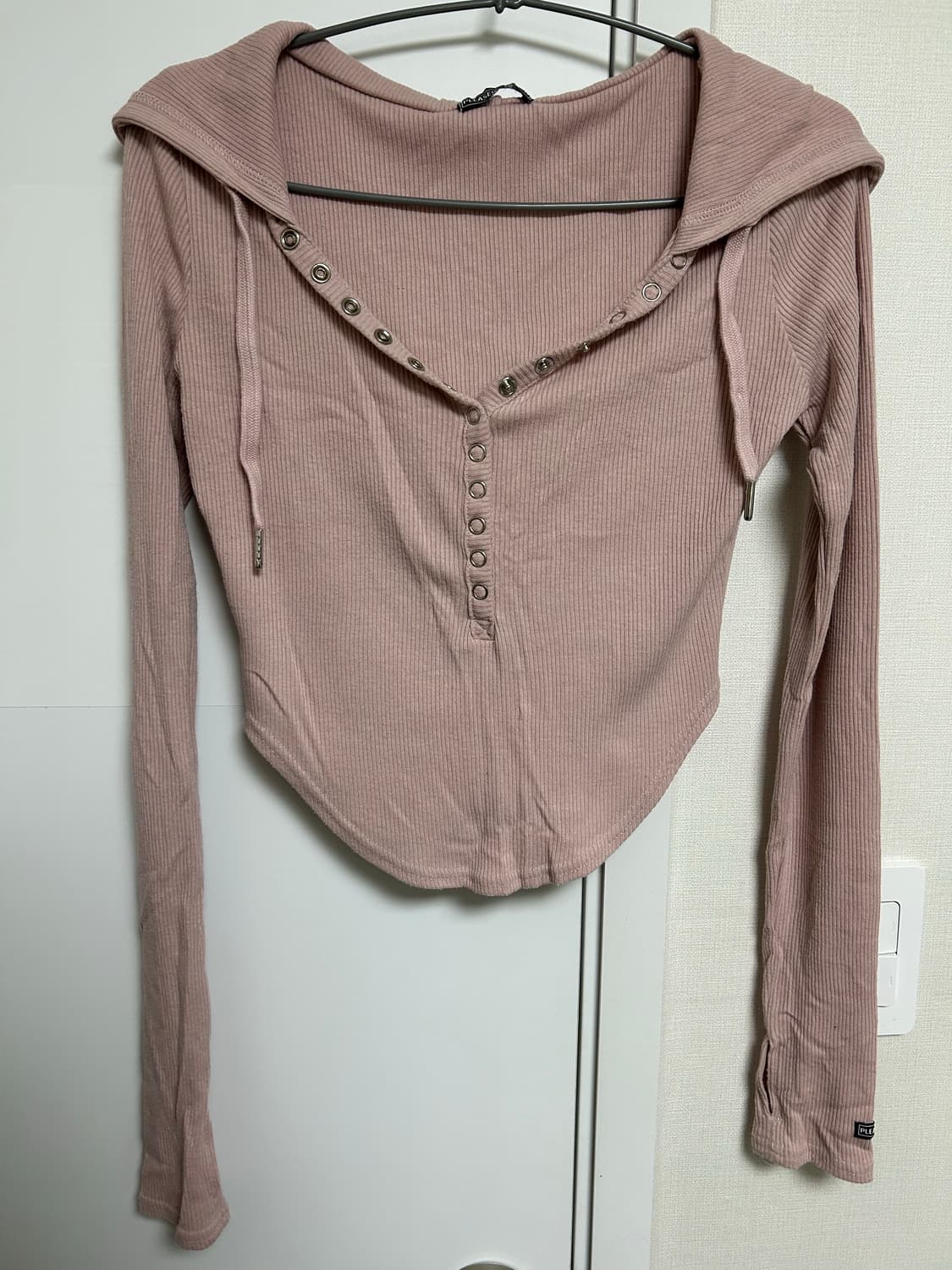 플리즈노팔로우 조이 후드 탑 핑크 상품이미지3