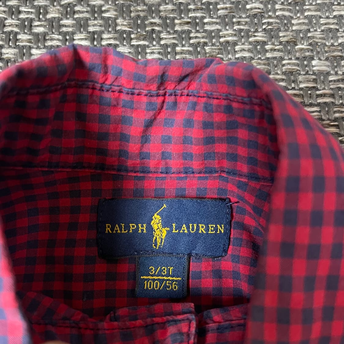 폴로랄프로렌 키즈 네이비 레드 킹엄체크 긴팔 셔츠 3 상품이미지4