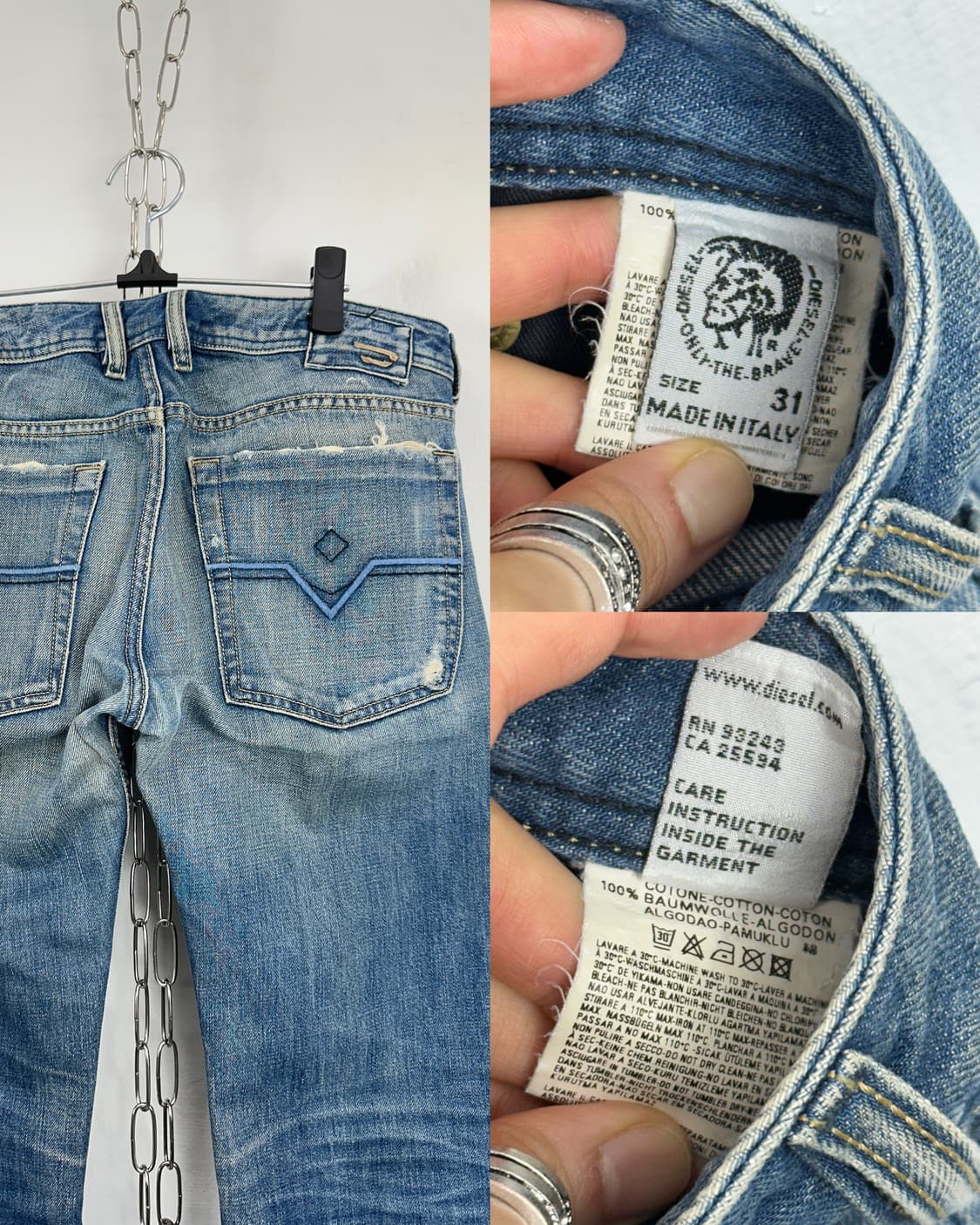 Diesel Distressed Indigo Bootcut Denim 상품이미지10