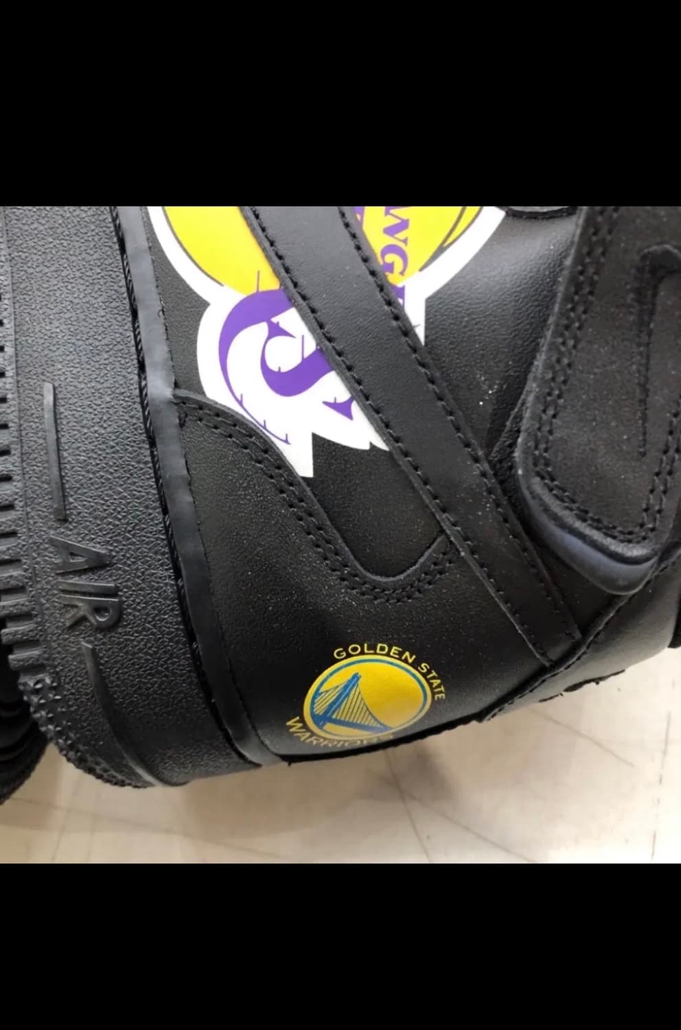 나이키 x 슈프림 에어포스 1 미드 NBA 블랙 상품이미지6