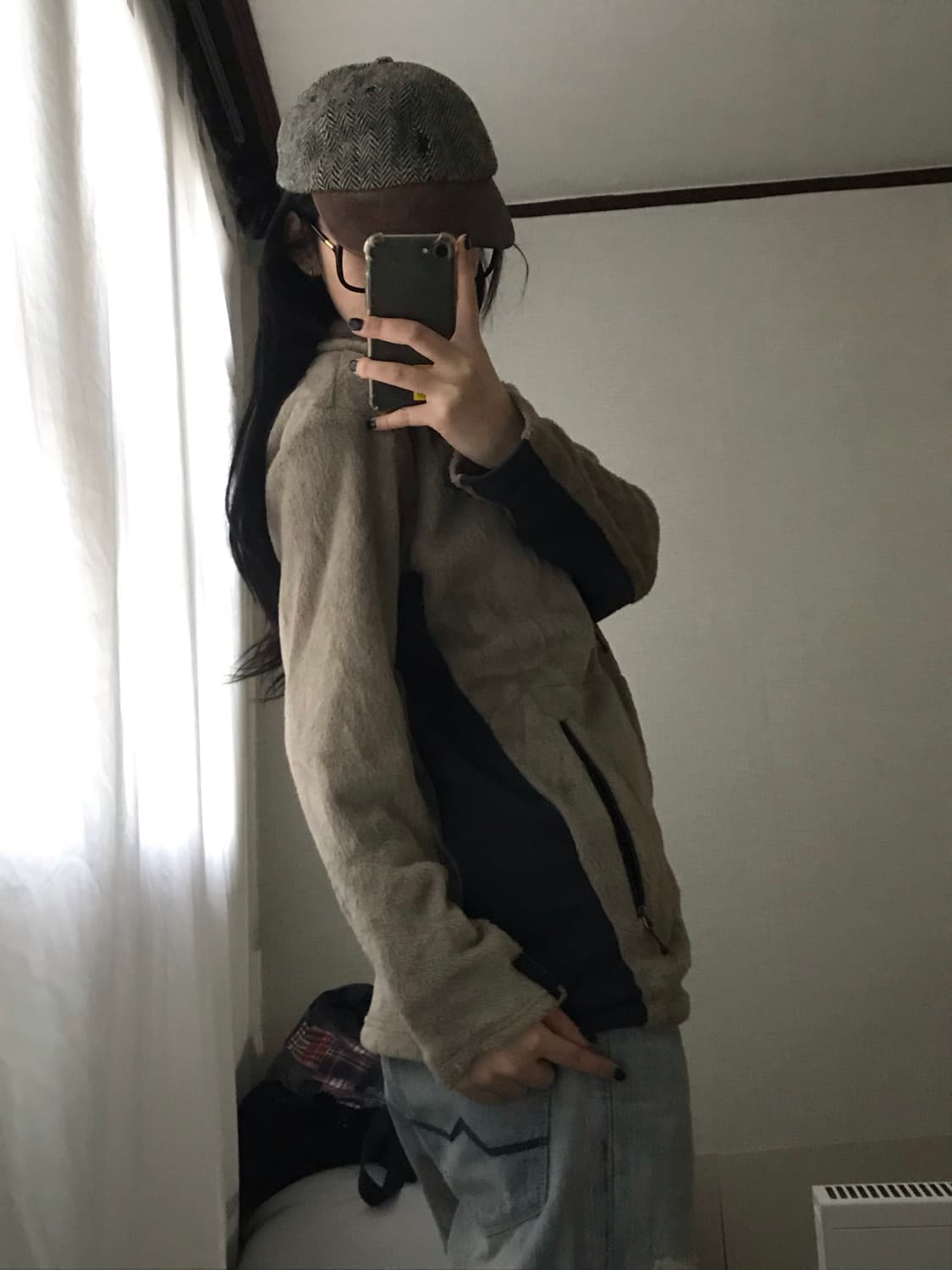 노페 베이지 후리스 상품이미지3