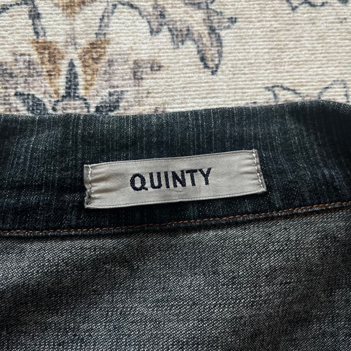 빈티지 프릴 레이스 스트라이프 데님자켓 상품이미지4