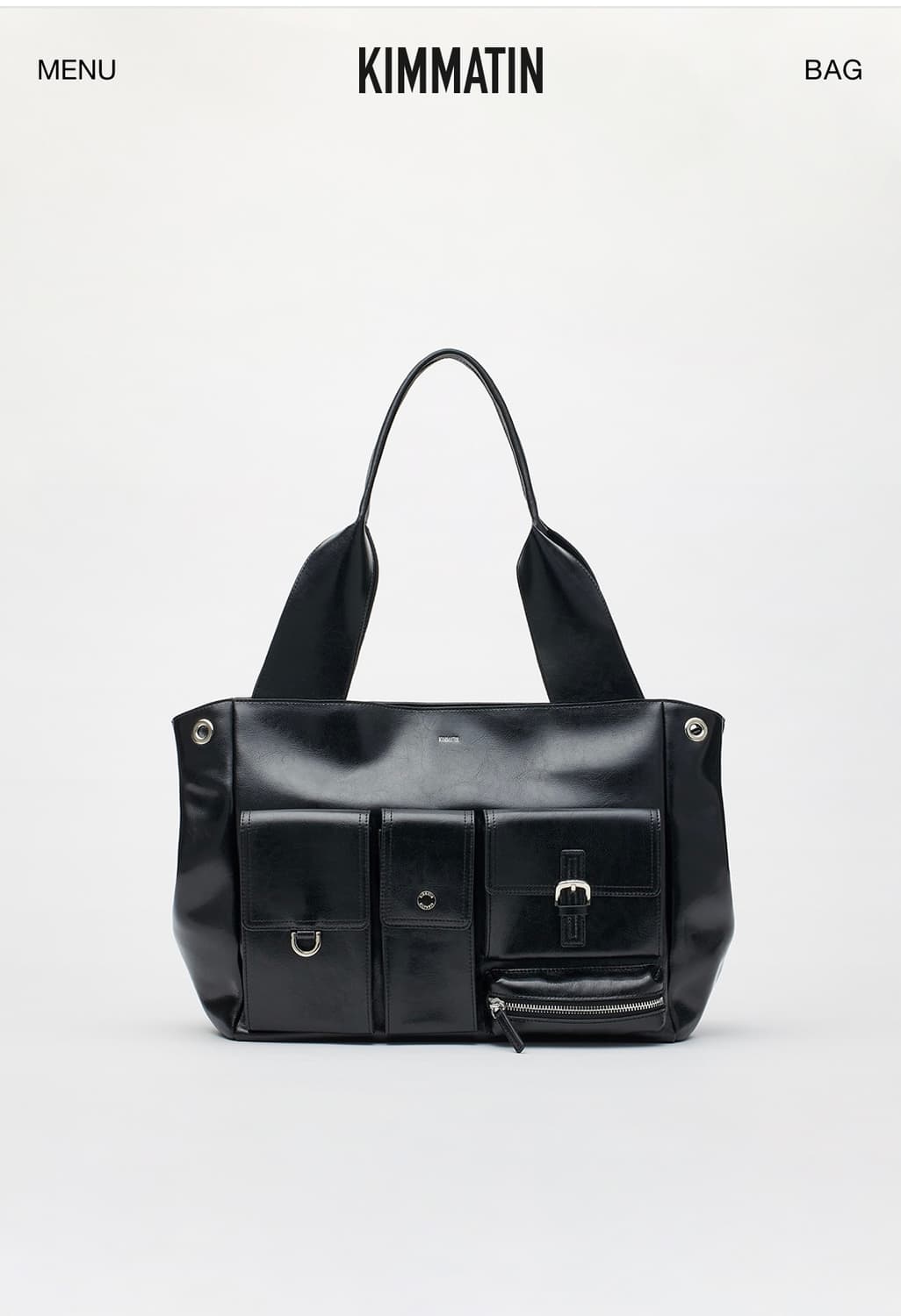 마뗑킴의 킴마틴 멀티포켓 레더 쇼퍼백 상품이미지7