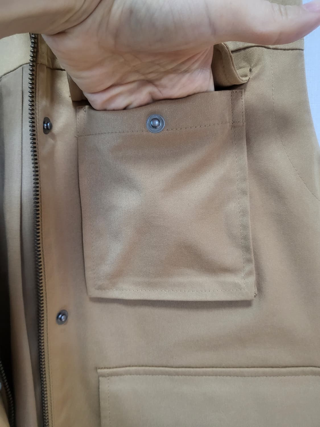 Open Edit 베이지 포켓 조끼 55-77 새제품 남녀공용   상품이미지8