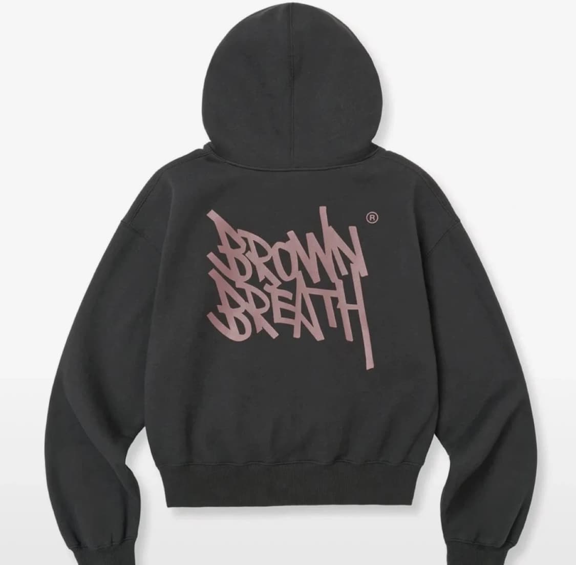 브라운브레스 크롭 후드티 차콜 상품이미지1