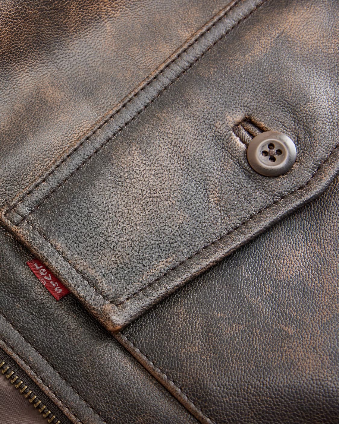 리바이스 클레이튼 레더 에비에이터 자켓 S사이즈 상품이미지3