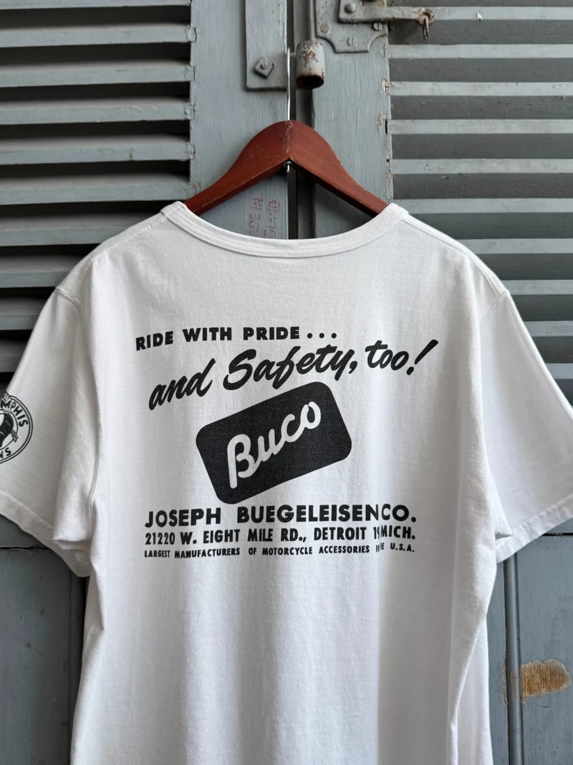 [M]BUCO 부코 리얼맥코이 스펠아웃 프린팅 티셔츠 상품이미지1