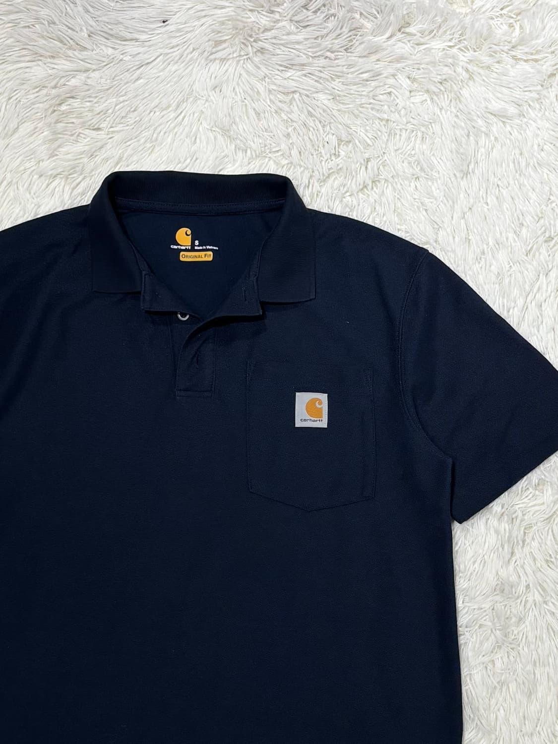 칼하트 네이비 반팔 카라티 상품이미지5