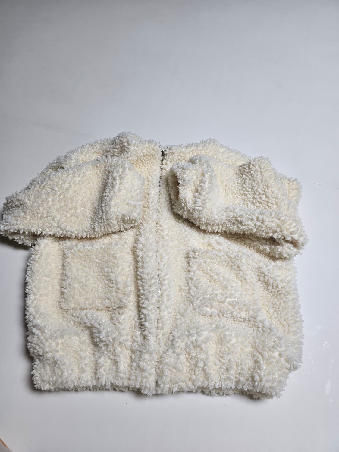 아이보리 부클/덤블 자켓 (프리사이즈) 상품이미지1