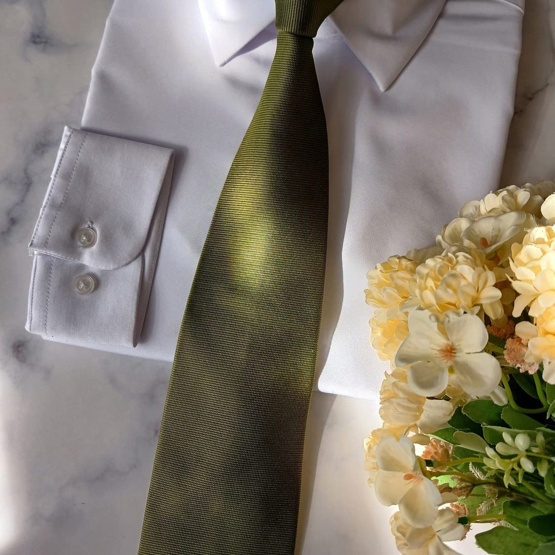 밀라숀 실크 그린 솔리드 넥타이 9.5cm A등급 A19757
 상품이미지5