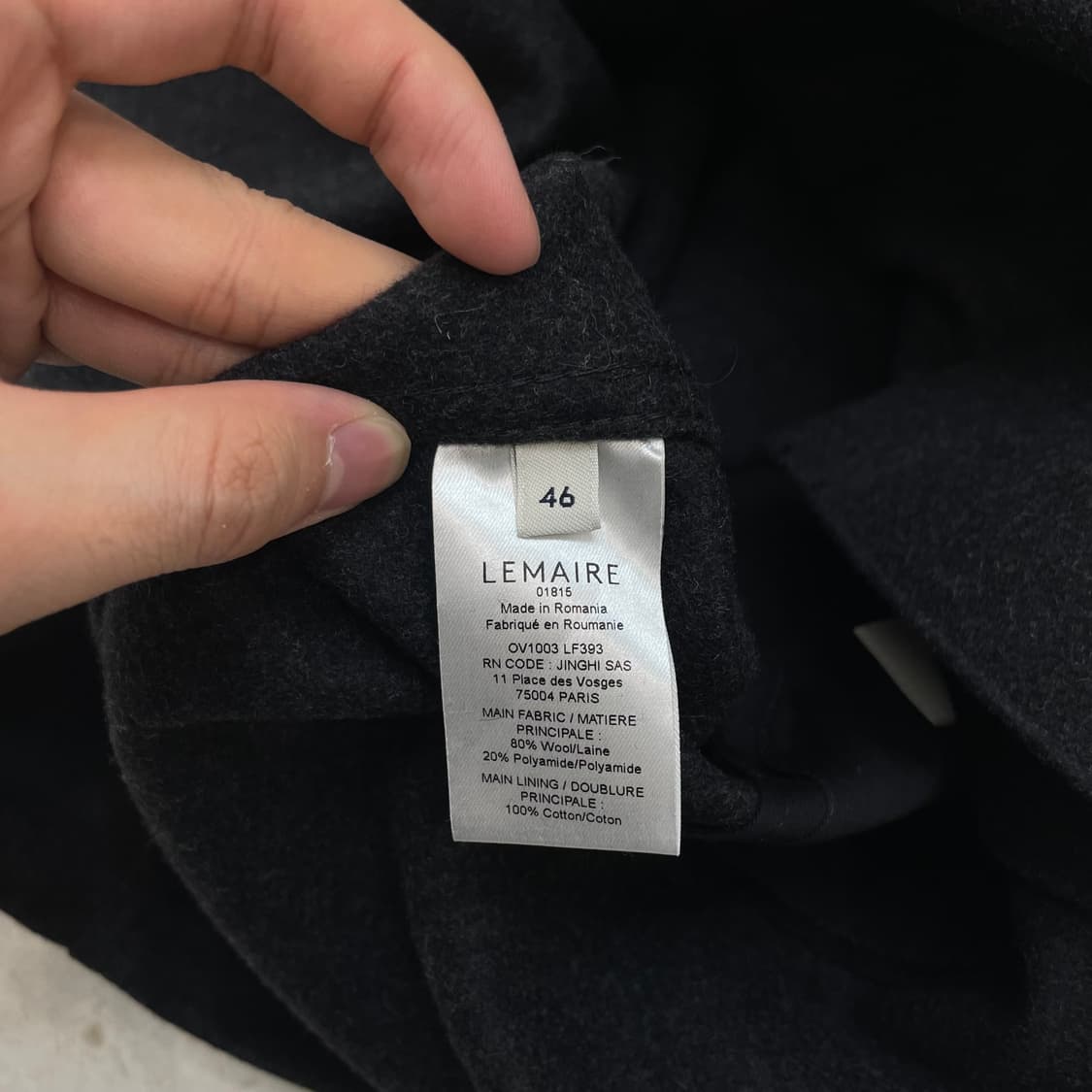 24fw 르메르 원포켓 울 오버셔츠 자켓 블루종 46 상품이미지4
