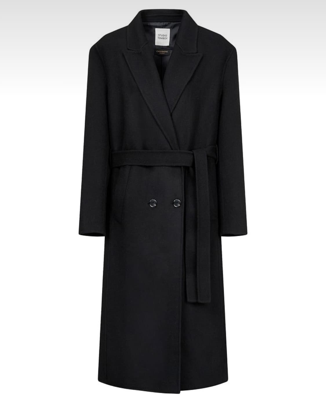 [Studio Tomboy]스튜디오톰보이 벨티드코트(블랙) 상품이미지1