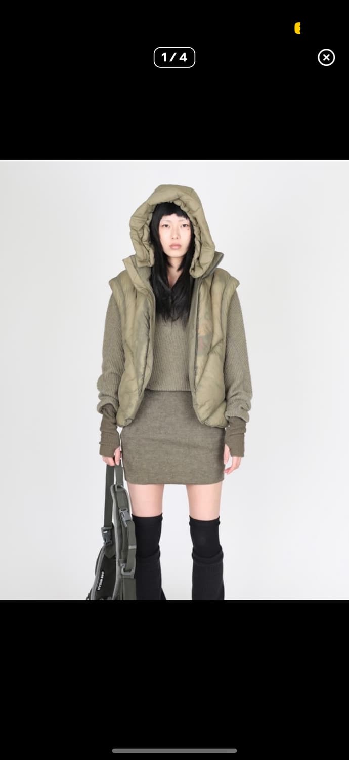 혜인서 패딩후드 원피스 블랙 상품이미지1