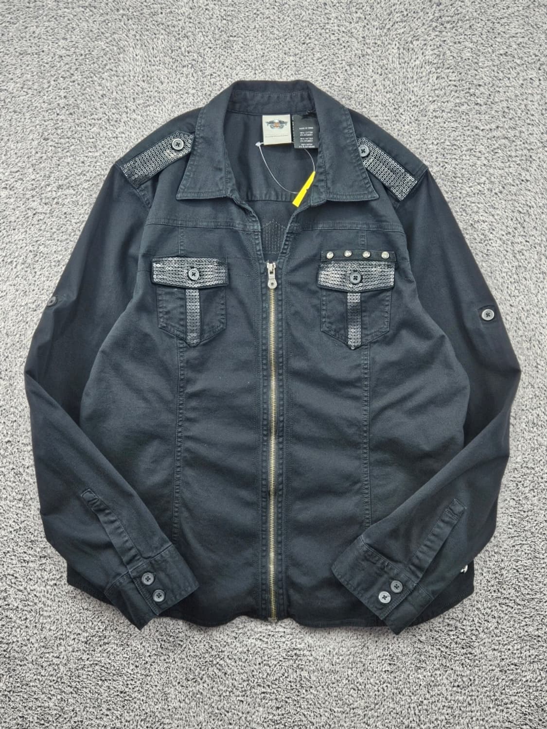 할리데이비슨 스팽글 포인트 집업 셔츠 자켓 ( M추정 ) / 11668 상품이미지2