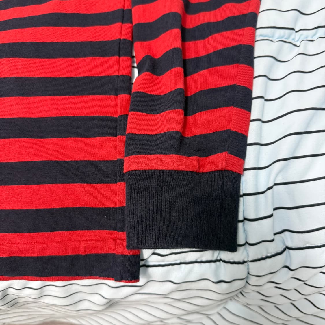 휴먼메이드 Striped L/S T-Shirt Red (M) 상품이미지4