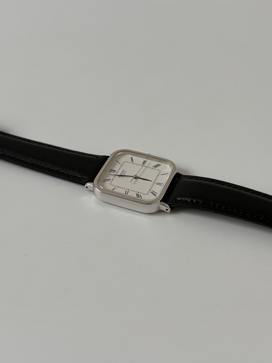 1980s Roman Index Silver Tank Quartz 상품이미지6