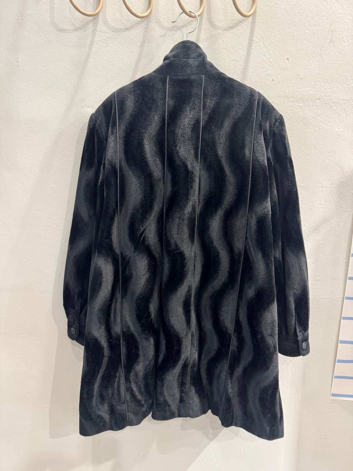 japan vintage 프래스트 페이크퍼 하프코트 상품이미지7