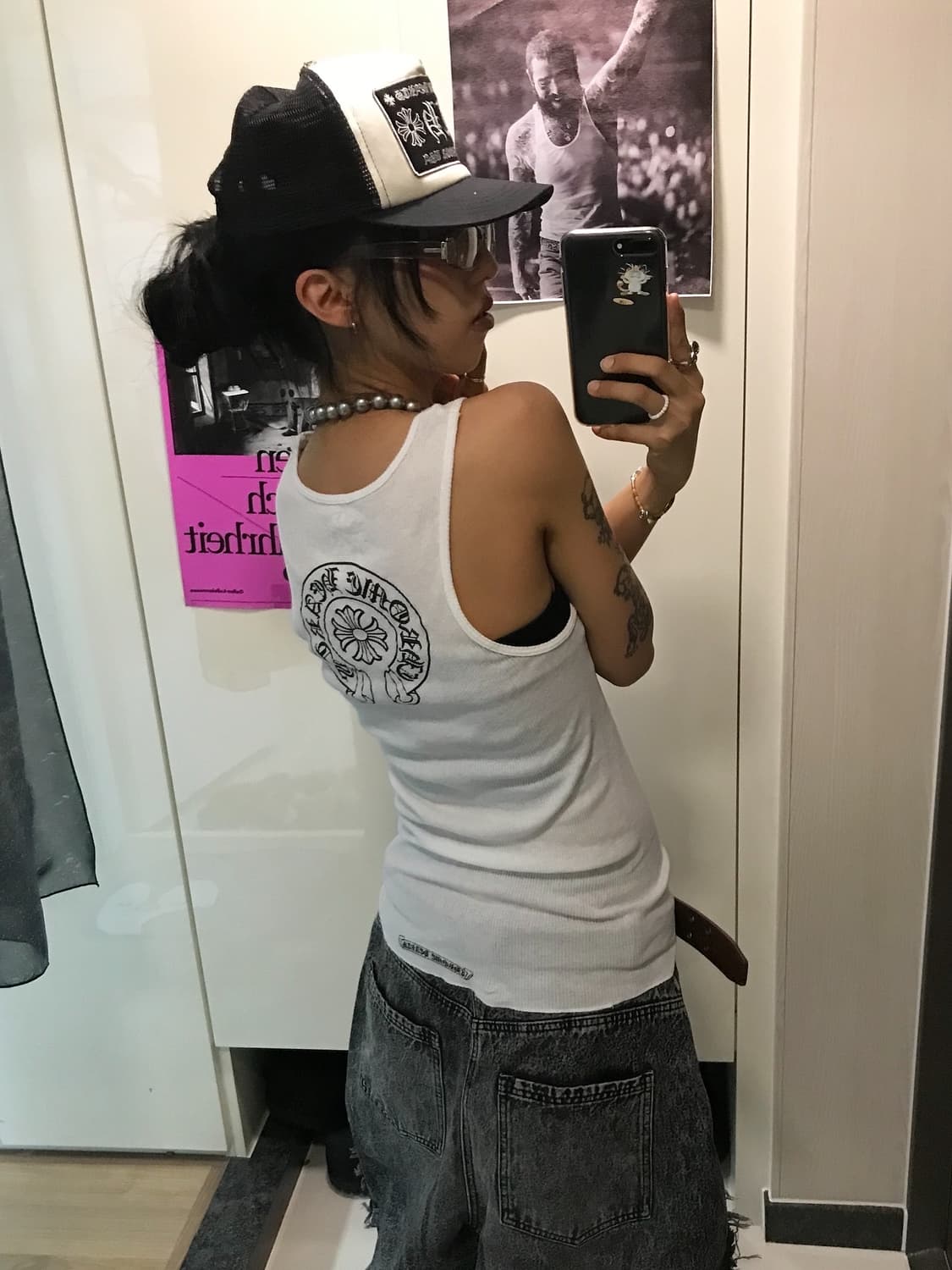 < Chrome Hearts Horseshoe Tank Top White 상품이미지4